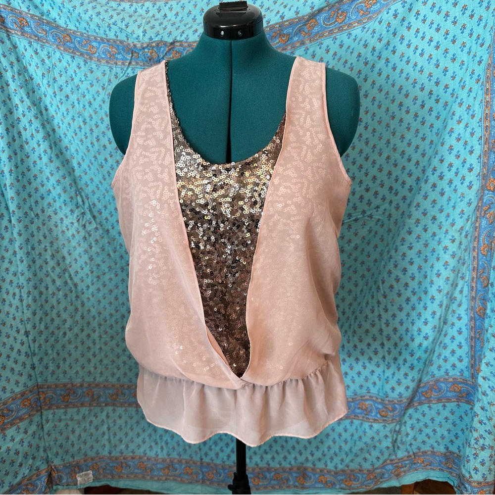 XL Apt. 9 sequin silky party top